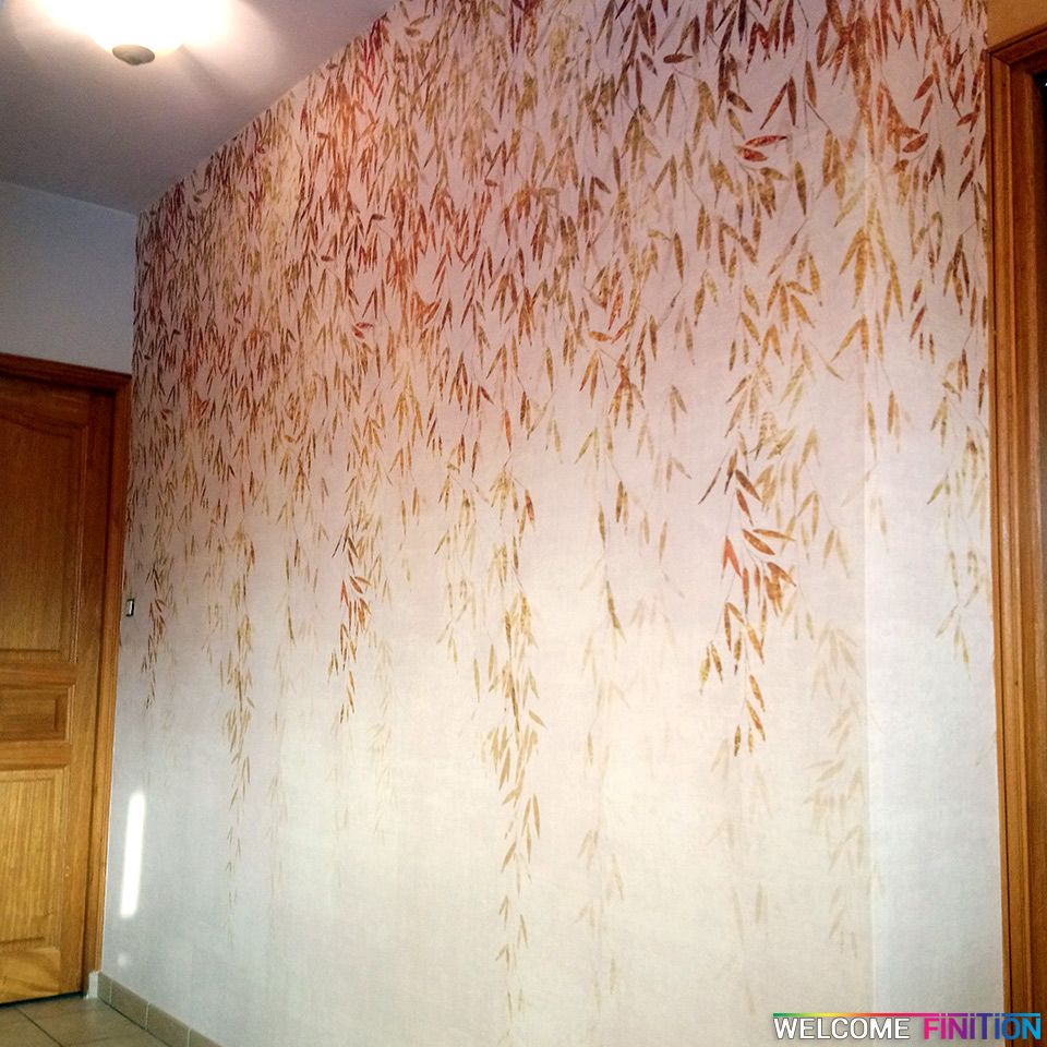 Papier peint panoramique posé dans une chambre par Welcome Finition